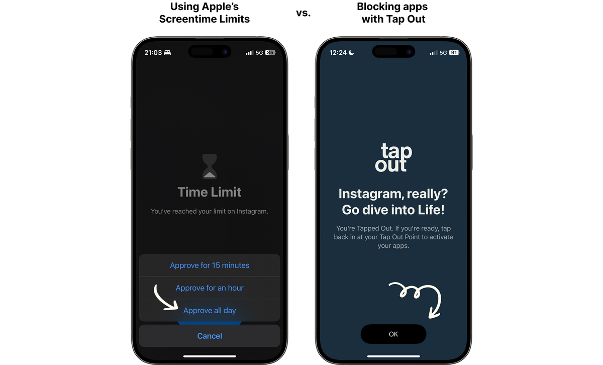 Tap Out - The Physical Barrier to Reduce your Screen Time